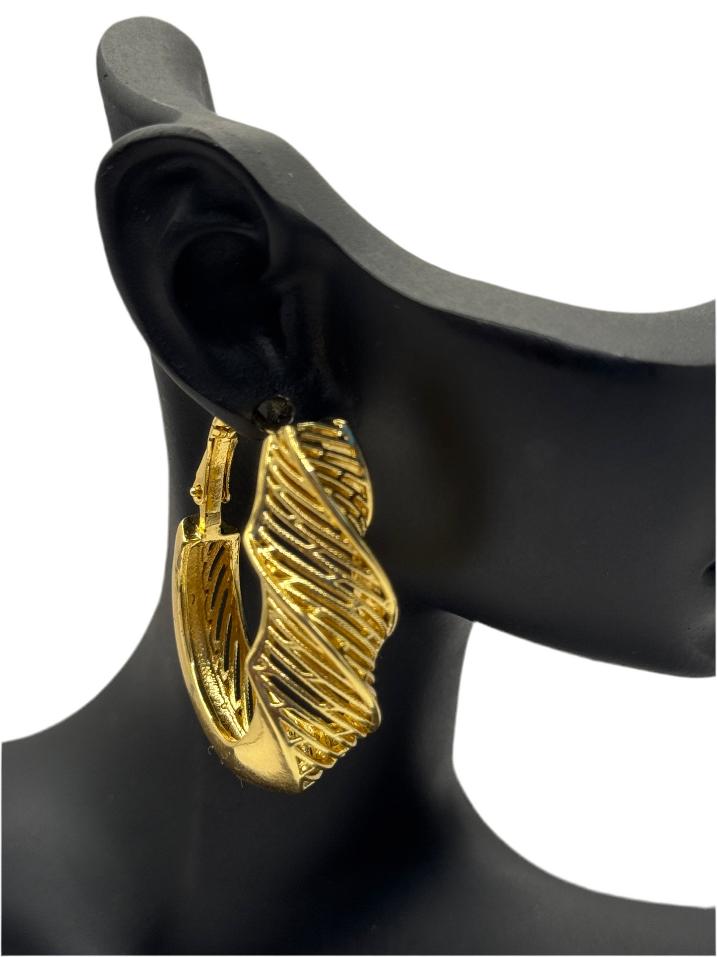 Golden Twist Luxe Hoops