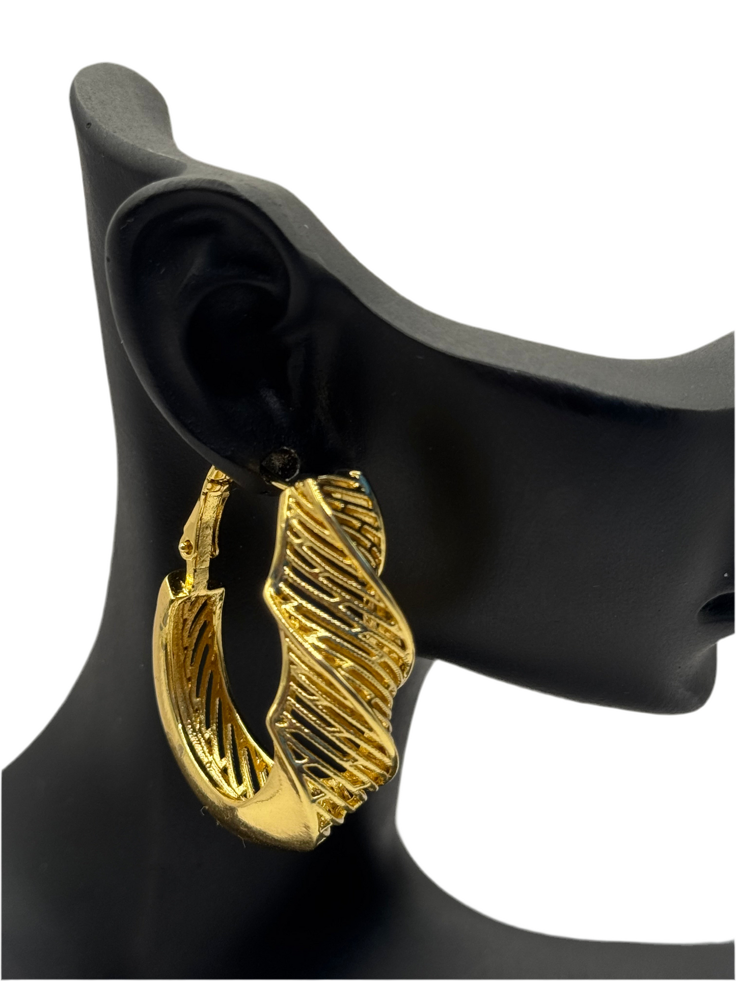 Golden Twist Luxe Hoops